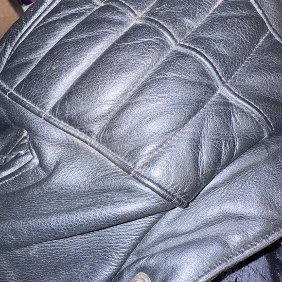 First Gear Black Leather Jacket for Road Bike - excellent condition size 46 - Picture 8 of 11